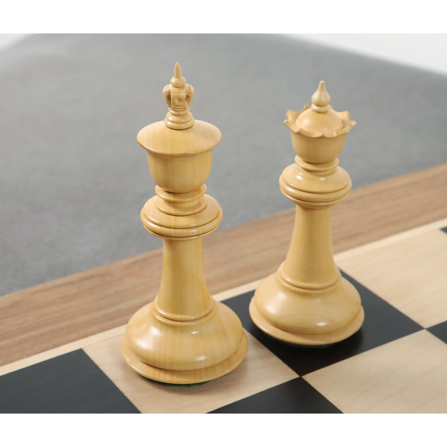 4.6" Bath Luxury Staunton Chess Set- Chess Pieces Only - Ebony Wood - Triple Weight