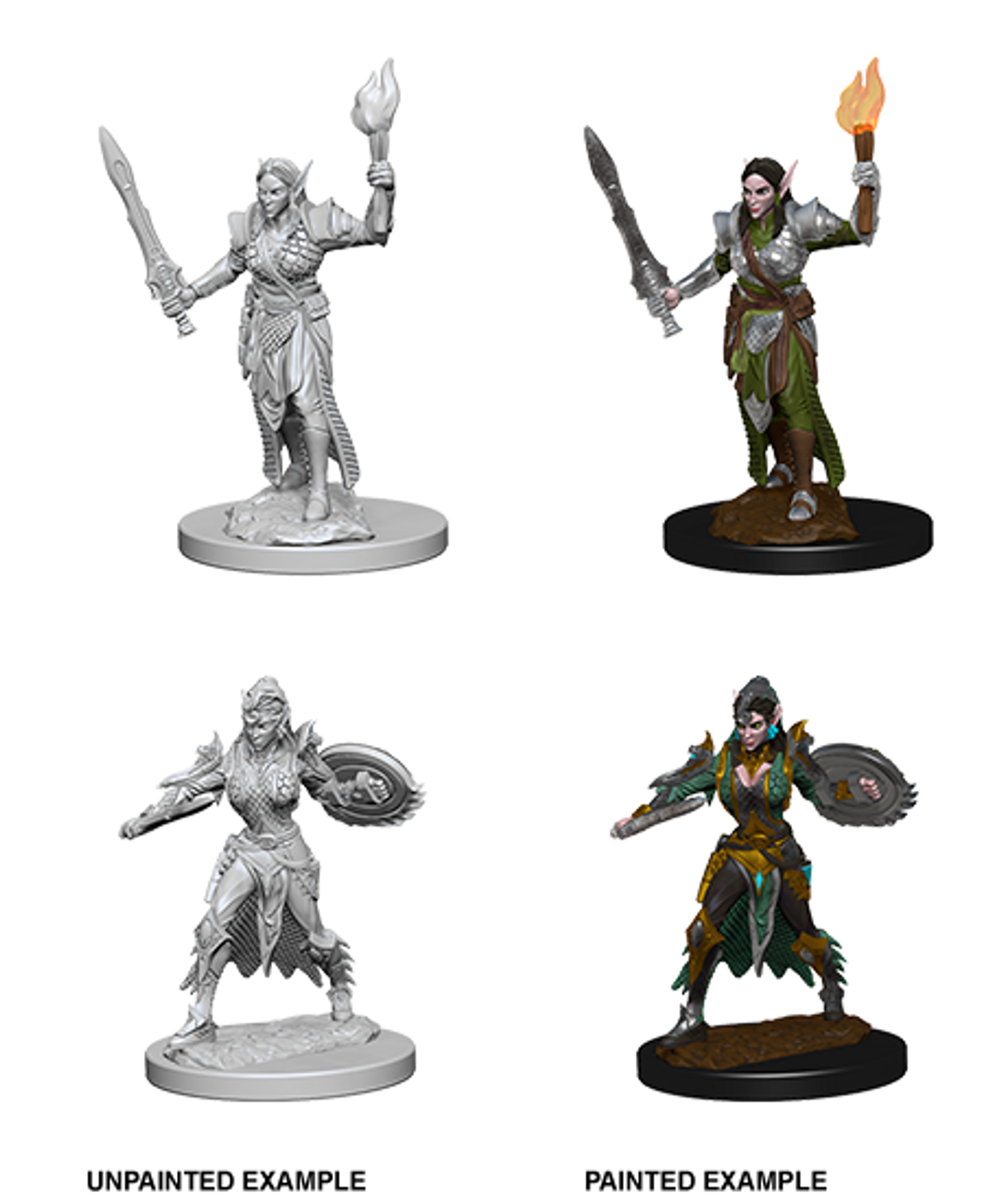 PATHFINDER: DEEP CUTS UNPAINTED MINIATURES -W1-FEMALE ELF FIGHTER