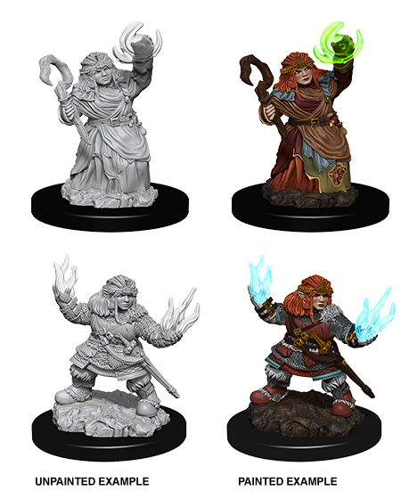 PATHFINDER: DEEP CUTS UNPAINTED MINIATURES -W7-FEMALE DWARF SUMMONER