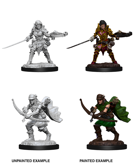PATHFINDER: DEEP CUTS UNPAINTED MINIATURES -W7-FEMALE HALFELF RANGER