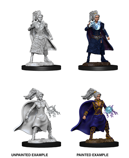 D&D: NMM - Female Human Sorcerer Unpainted Miniatures