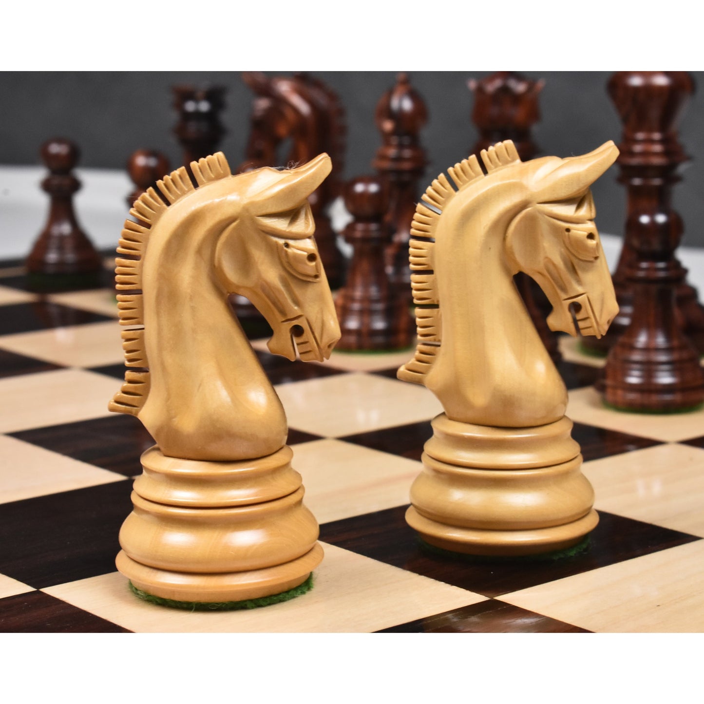 Slightly Imperfect 3.8" Imperial Staunton Luxury Chess Set- Chess Pieces Only - Weighted Rosewood
