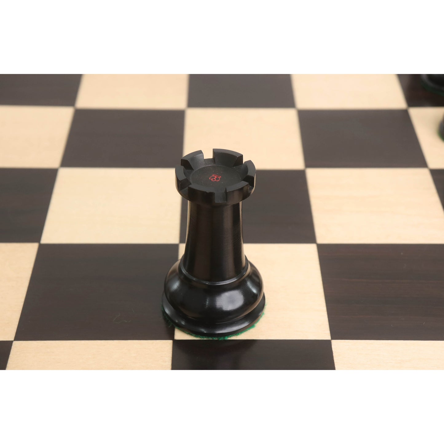 1849 Cooke Type Staunton Chess Set- Chess Pieces Only - Ebony Wood & Antiqued Boxwood - 4.3" King
