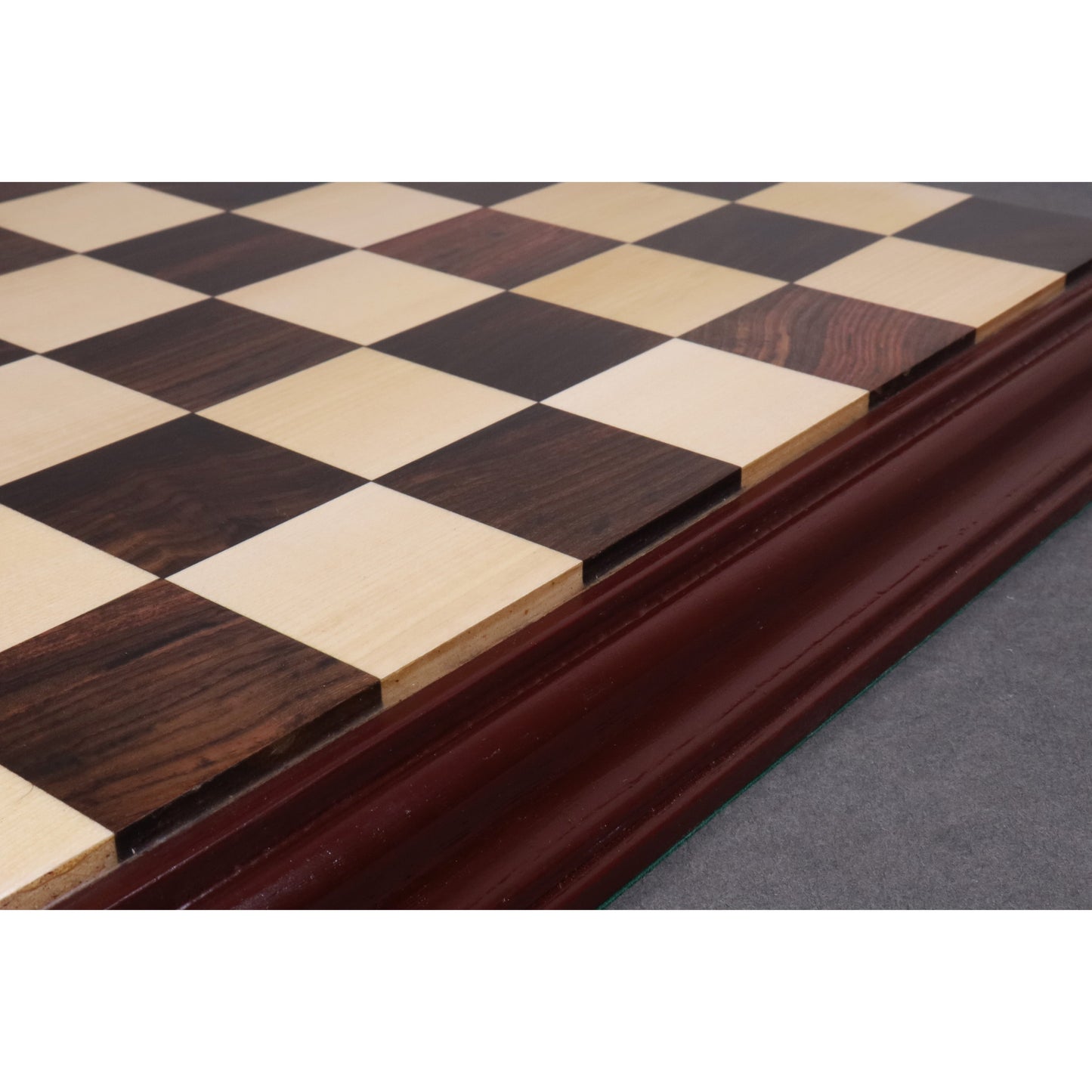 21" Rosewood & Maple Wood Luxury Chess board with Carved Border - 57 mm Square