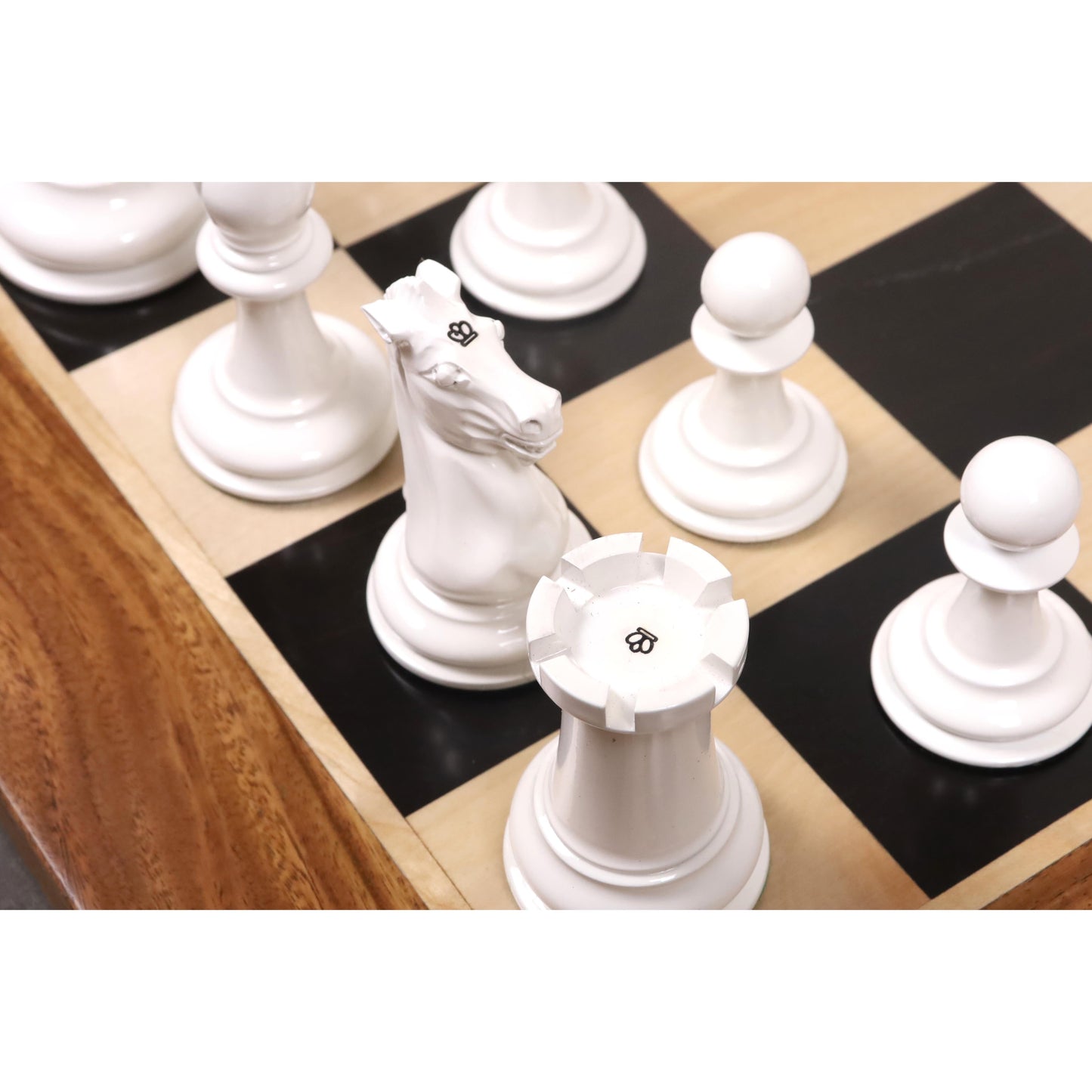 1849-50 Leuchars Cook Staunton Chess Set- Chess Pieces Only-Ivory& Crimson Lacquer-4.5"