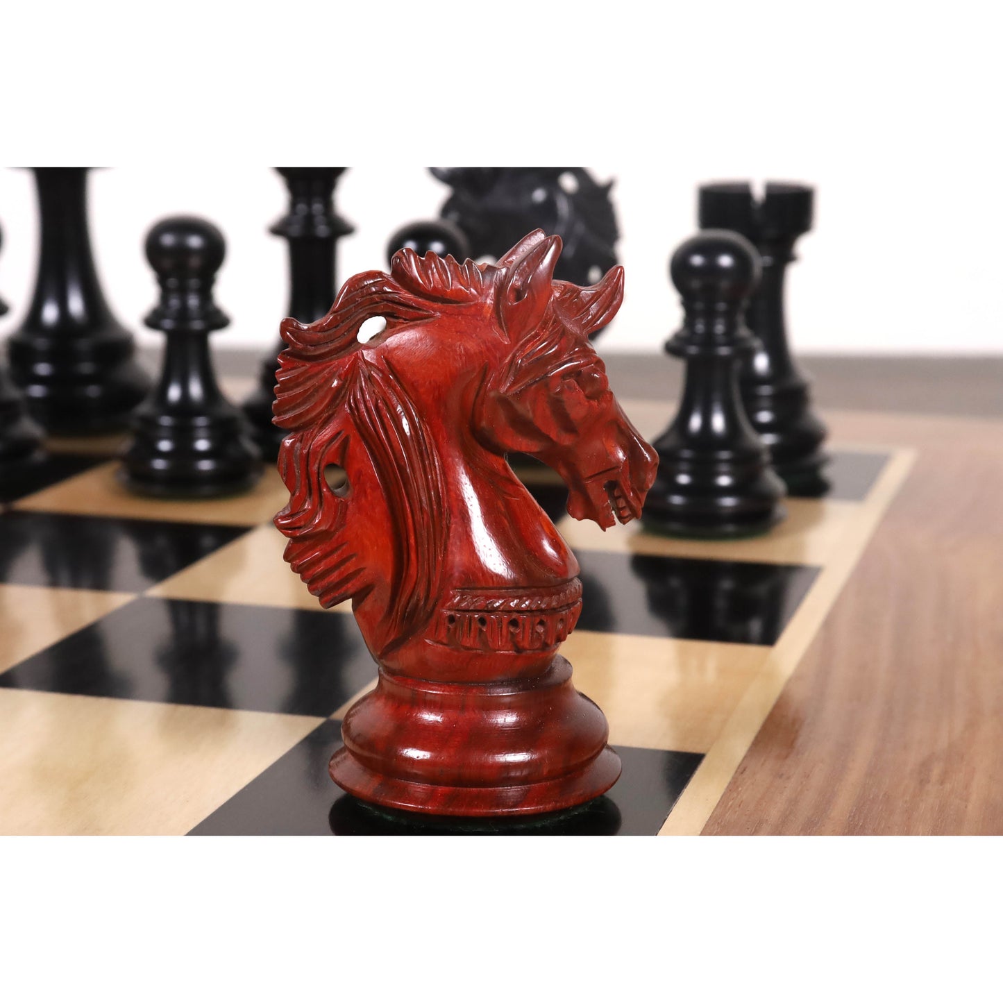 4.6" Prestige Luxury Staunton Chess Set- Chess Pieces Only - Bud Rosewood & Ebony-Triple Weighted