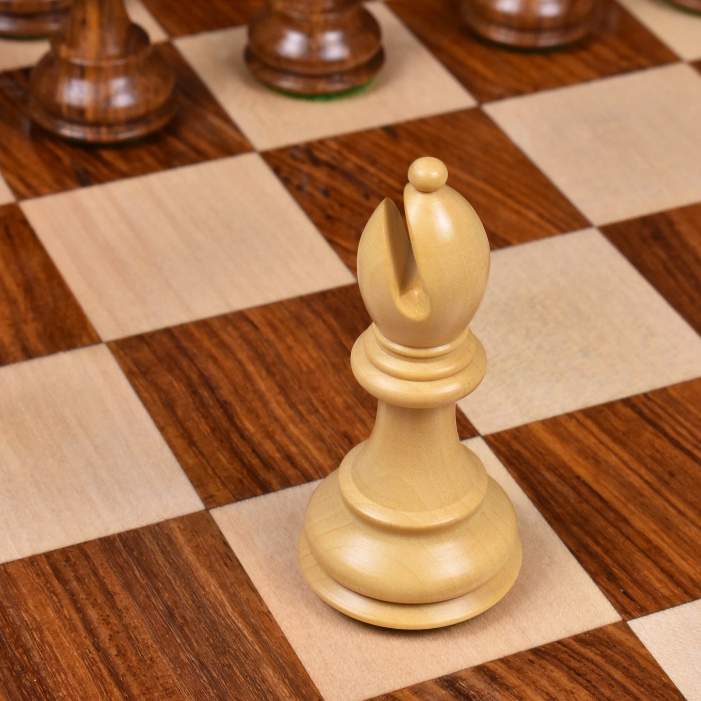 3.9" Craftsman Knight Staunton Chess Set- Chess Pieces Only - Double Weighted Sheesham Wood