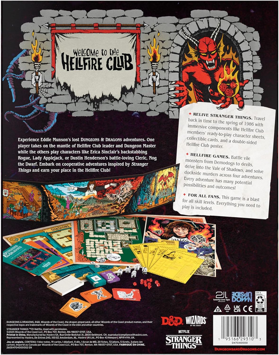 Dungeons & Dragons Stranger Things: Welcome to The Hellfire Club Adventure Game