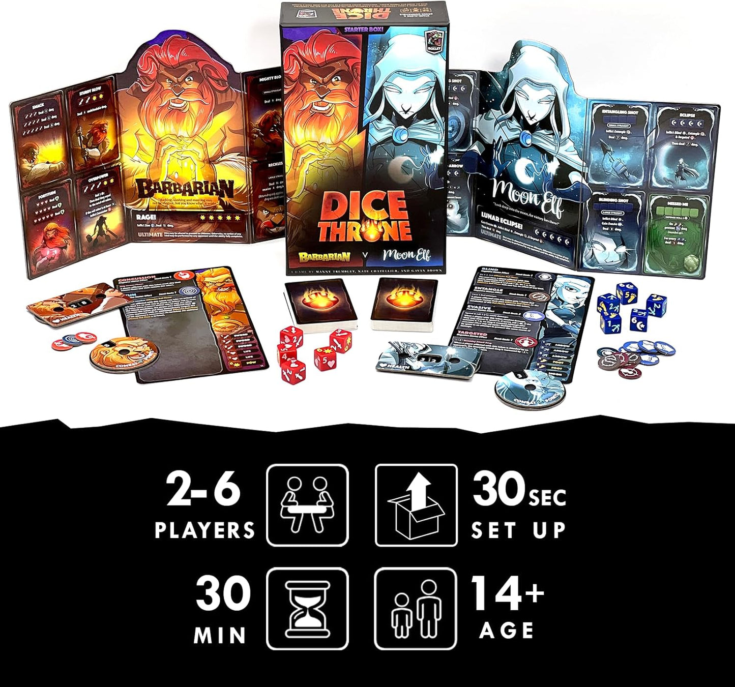 Dice Throne Season One: Barbarian v Moon Elf