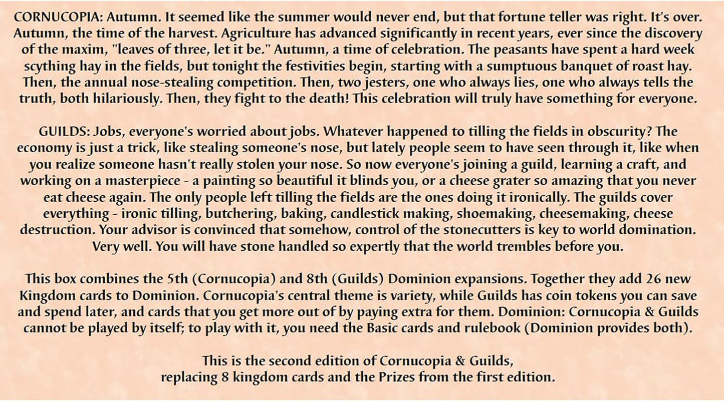 Dominion: Cornucopia And Guilds (2nd Edition) Update Pack