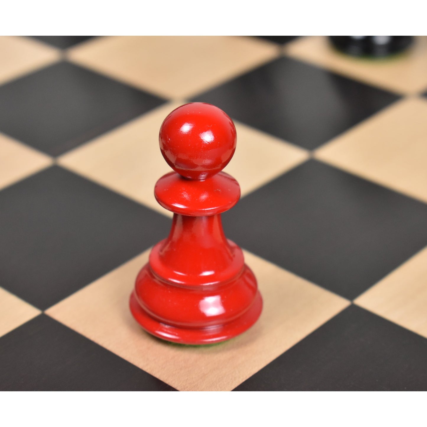 4.1" Pro Staunton Weighted Red & Black Painted Wooden Chess Set- Chess Pieces Only