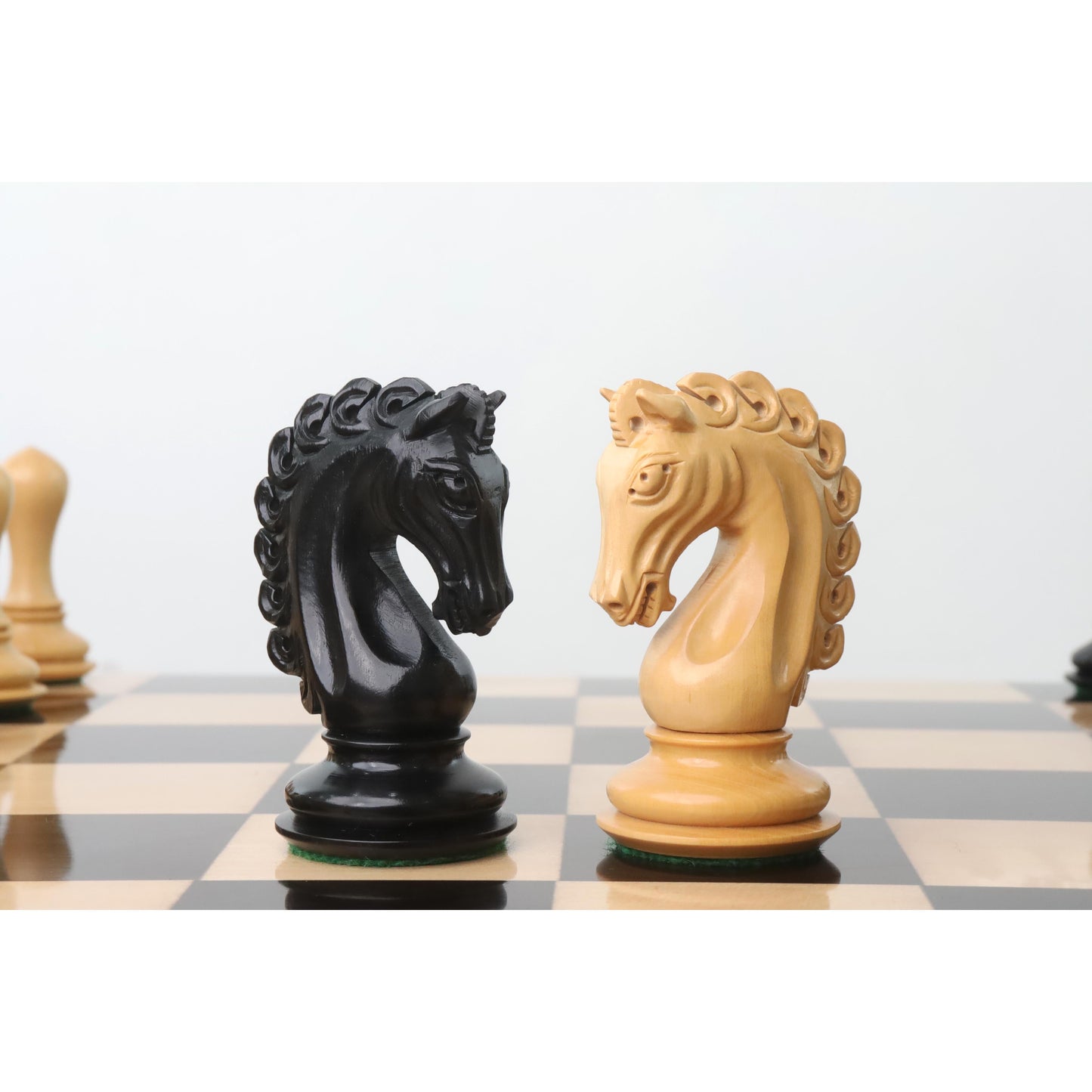 4.6" Avant Garde Luxury Staunton Chess Set- Chess Pieces Only-Ebony Wood- Triple Weight