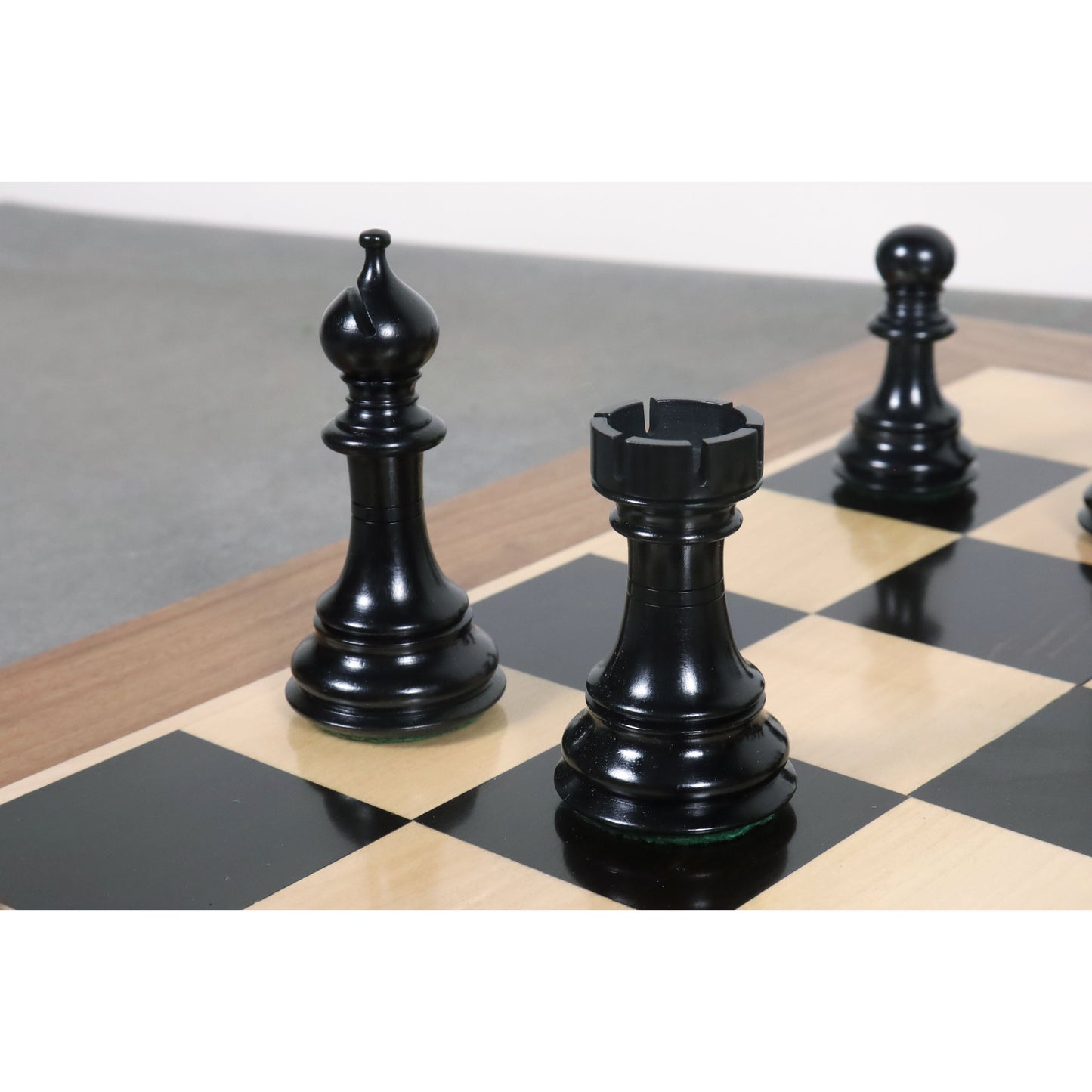 4.6" Prestige Luxury Staunton Chess Set- Chess Pieces Only - Bud Rosewood & Ebony-Triple Weighted
