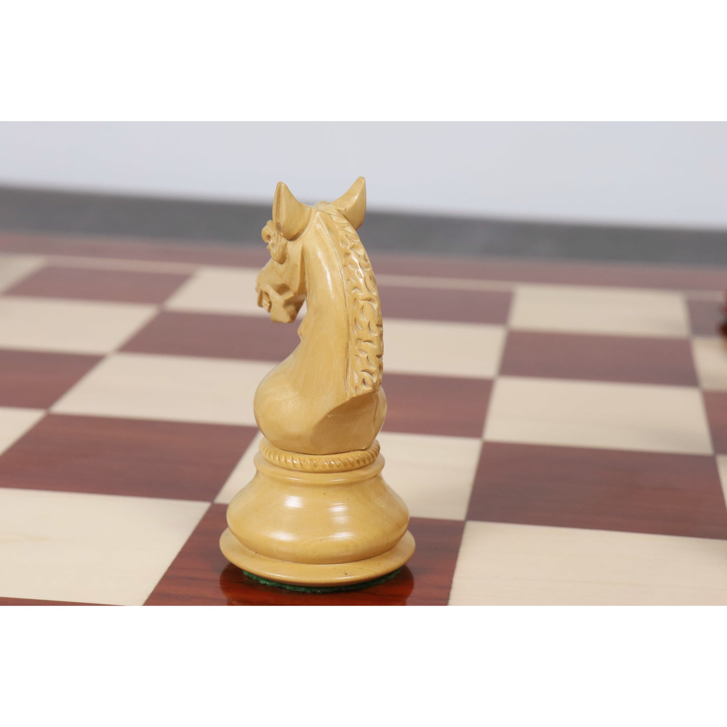 4.5" Sheffield Staunton Luxury Chess Set- Chess Pieces Only- Bud Rosewood Triple Weight
