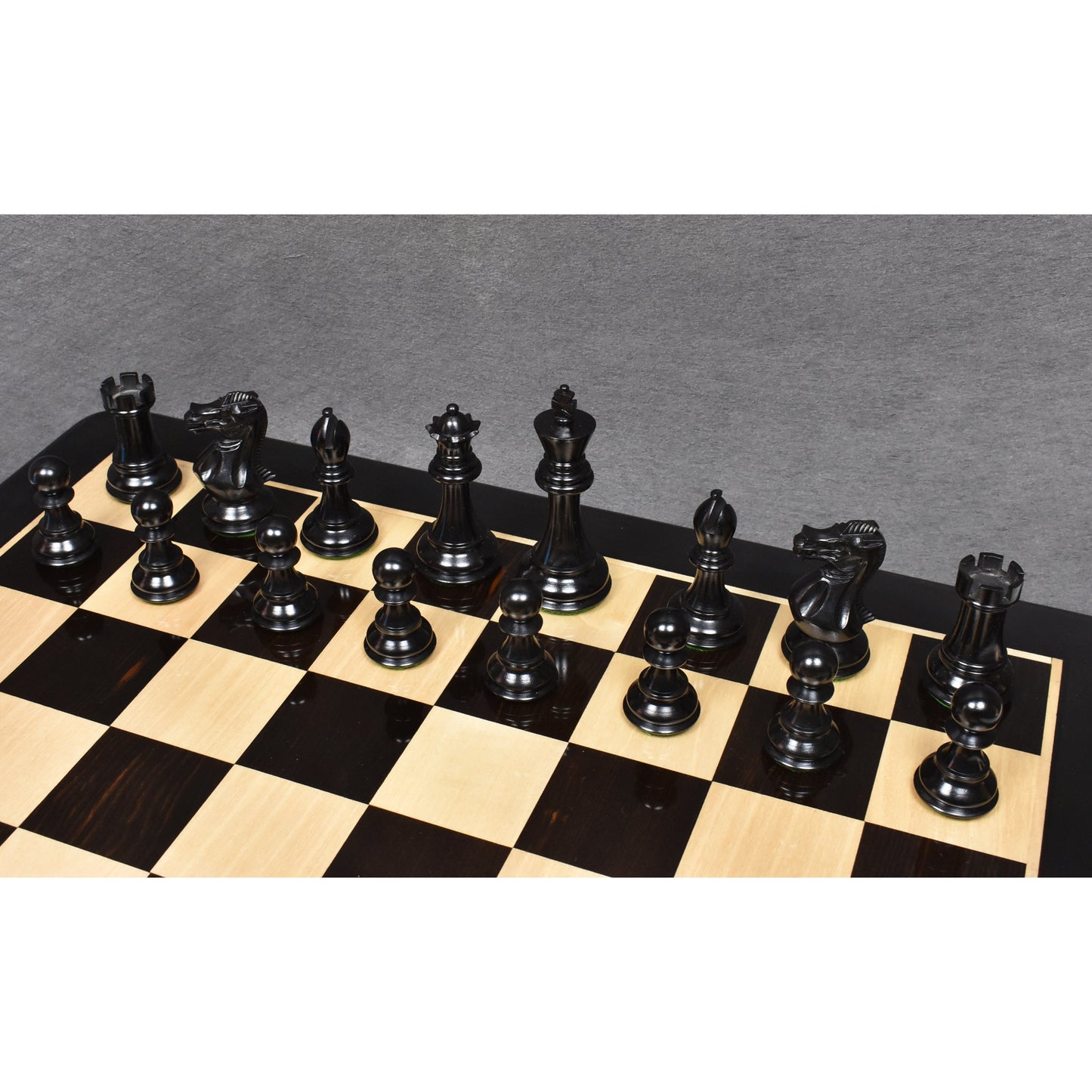 Combo of 3.9" Professional Staunton Chess Set - Pieces in Ebony Wood With Board and Box