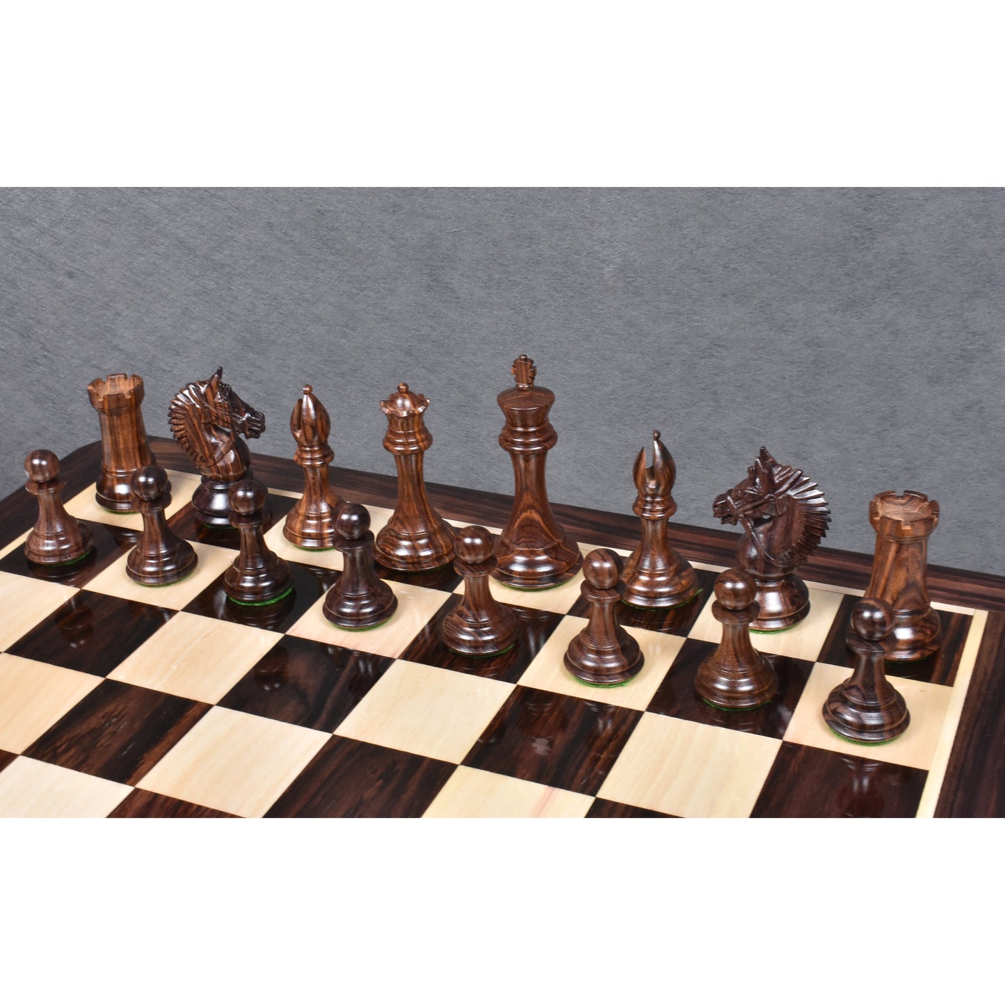 4.2" Rare American Staunton Luxury Chess Set- Chess Pieces Only - Triple Weighted Rosewood