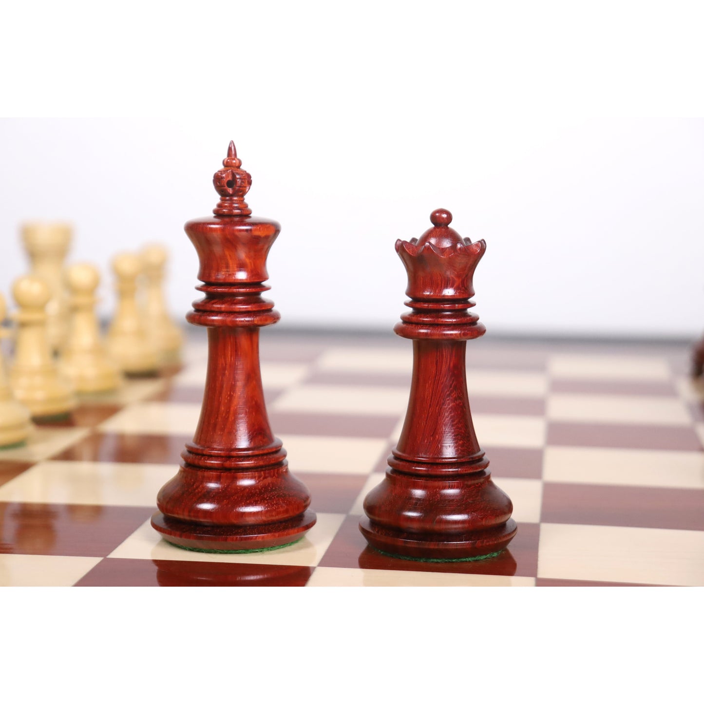 Combo of 4.6" Spartacus Luxury Staunton Chess Set - Pieces in Bud Rosewood with Board and Storage Box