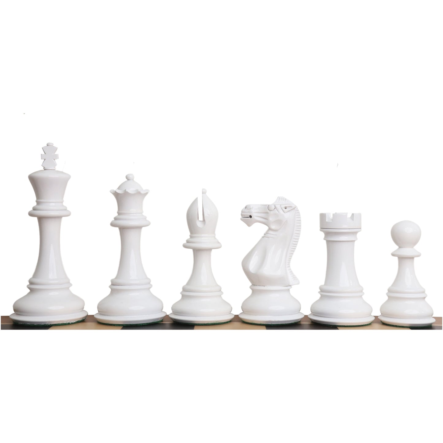 6.3" Jumbo Pro Staunton Luxury Chess Set- Chess Pieces Only - Red & White Lacquered