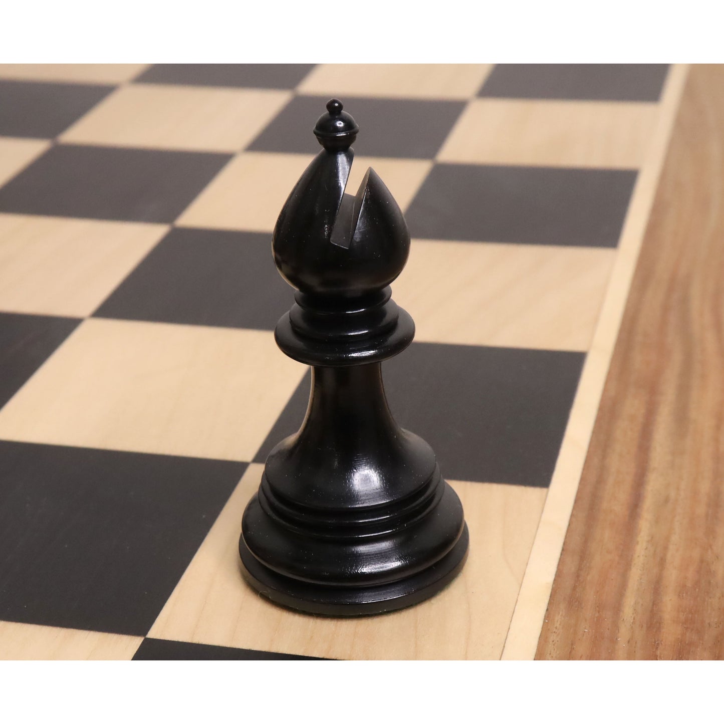 Slightly Imperfect 4.2" Luxury Patton Staunton Chess Set - Chess Pieces Only - Ebony Wood - Triple Weighted