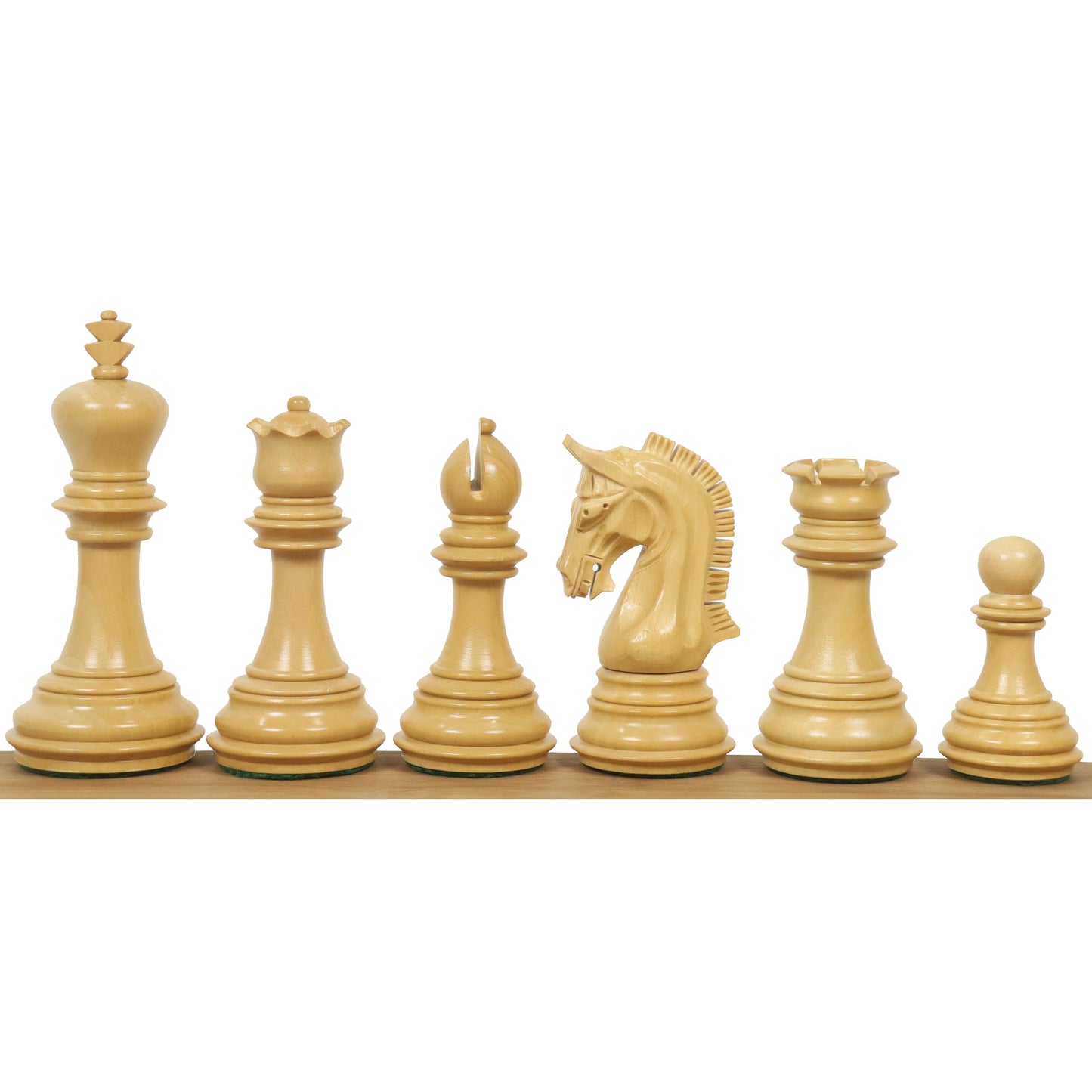 3.8" Imperial Staunton Chess Set- Chess Pieces Only - Weighted Bud Rose Wood