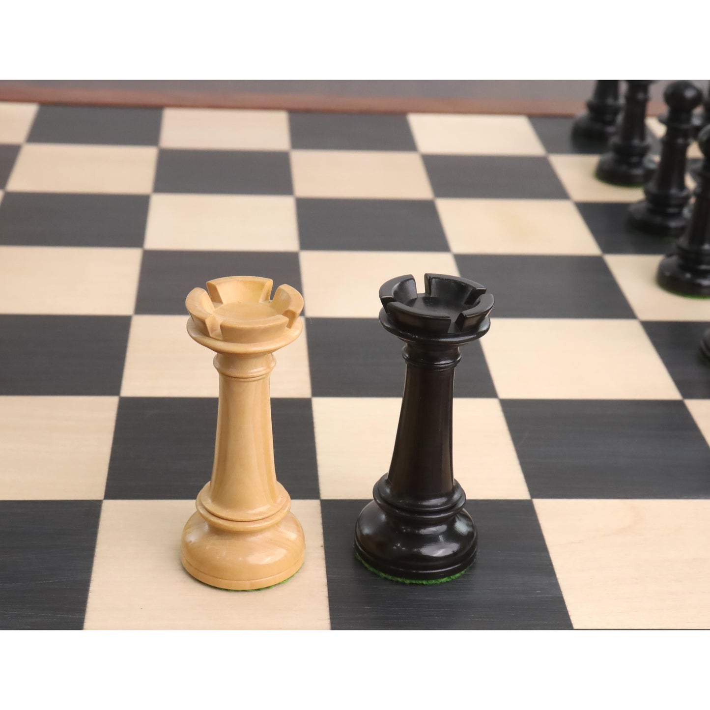4" Edinburgh Northern Upright Pre-Staunton Chess Set- Chess Pieces Only - Ebony Wood