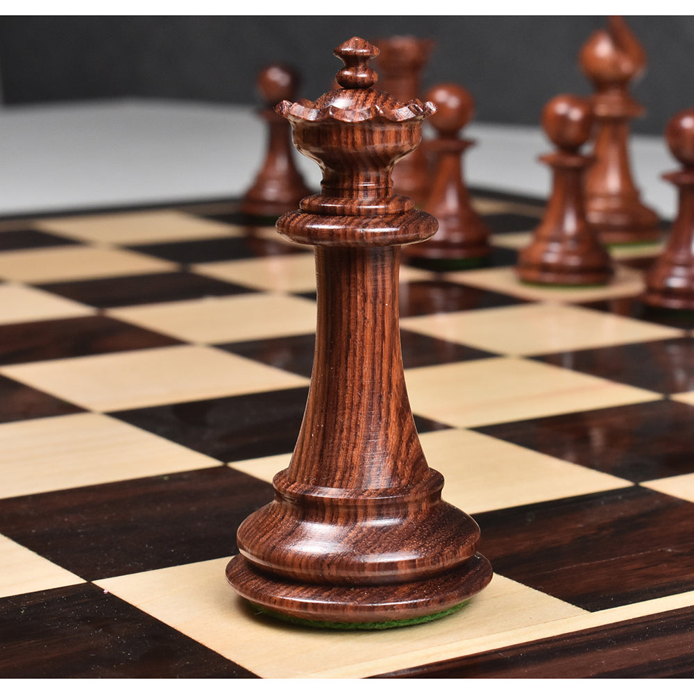 3.7" Emperor Series Staunton Chess set- Chess Pieces Only- Double Weighted Rose Wood