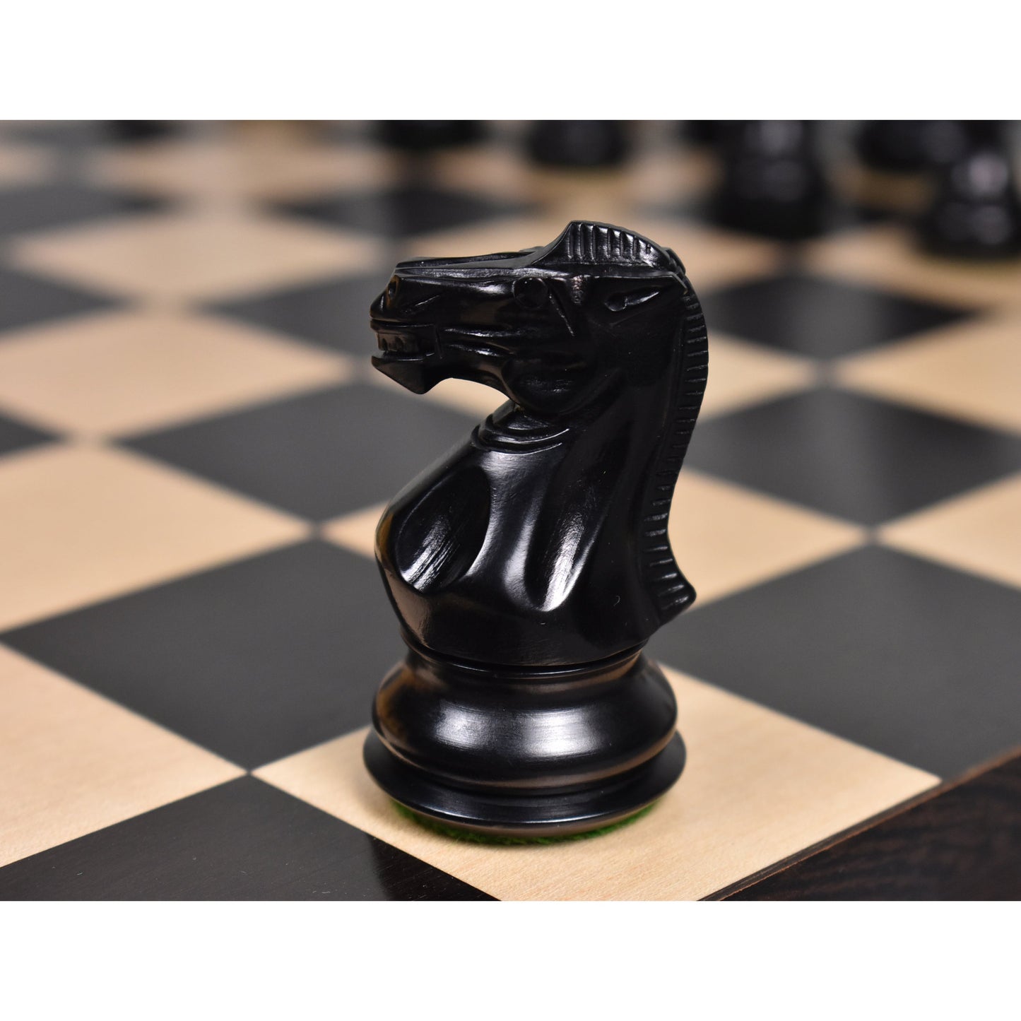 3.6" Professional Staunton Chess Set- Chess Pieces Only- Weighted Ebonised Boxwood
