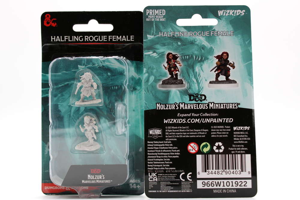 D&D: NMU - HALFLING ROGUE FEMALE (UNPAINTED) MINIATURE