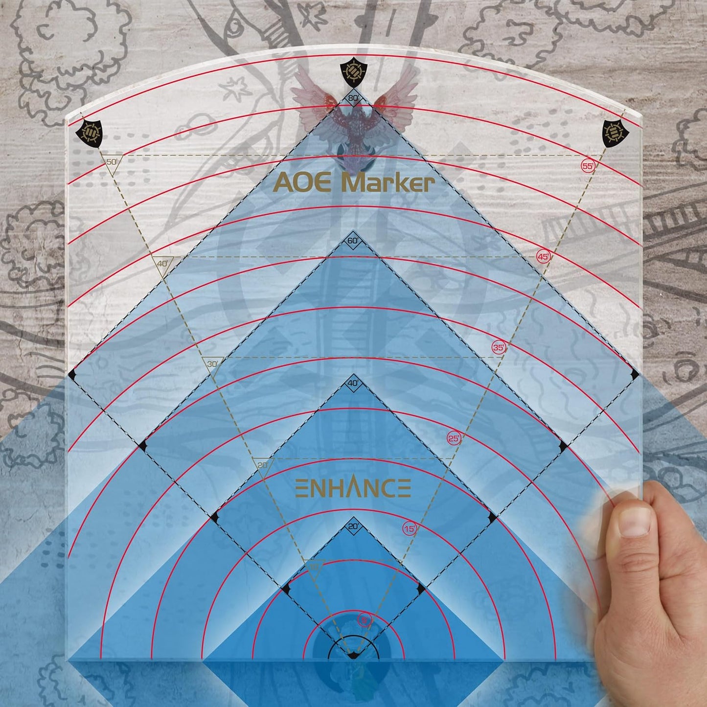 Enhance: Tabletop 60' Area of Effect Cone Marker