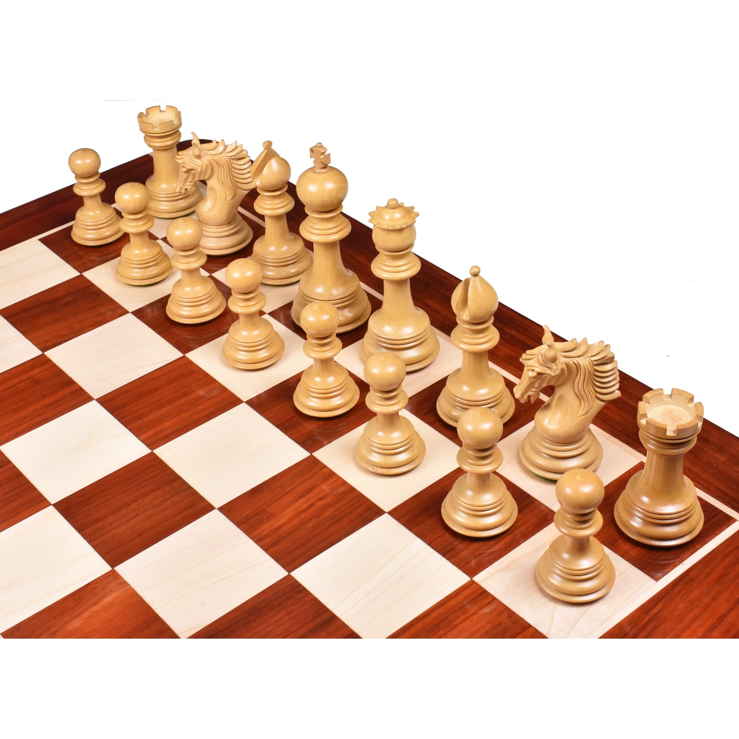 4.6" Arthur Luxury Staunton Chess Set- Chess Pieces Only - Bud Rosewood - Triple Weighted