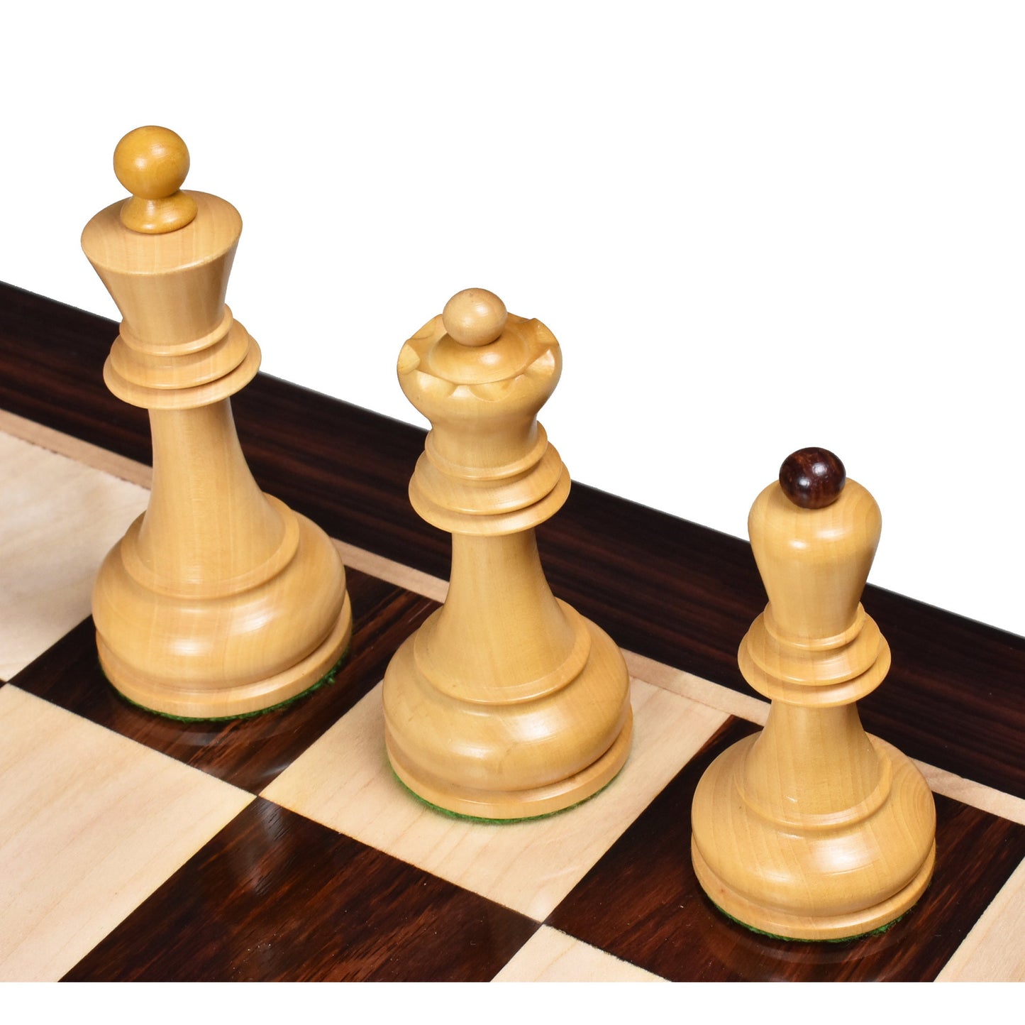1970s' Dubrovnik Chess Set- Chess Pieces Only- Triple Weighted Golden Rosewood - 3.8"