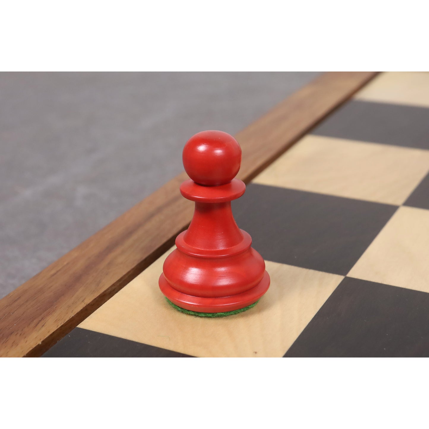 3.9" Alban Staunton Chess Set- Chess Pieces Only- Double Weighted Red & Black Dyed Wood