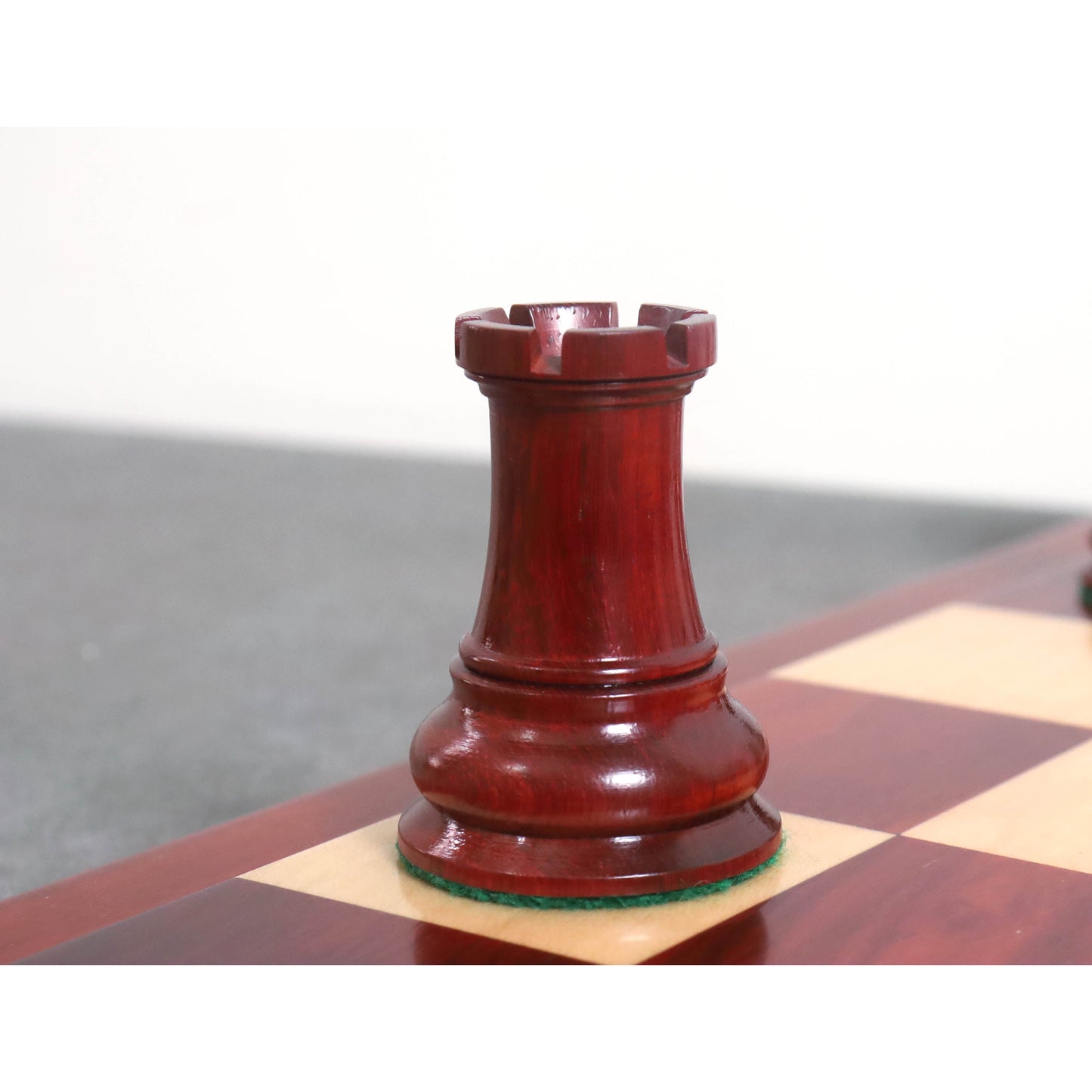 Slightly Imperfect 4.5" Reproduced 1849 Staunton Chess Set- Chess Pieces Only- Bud Rosewood-Triple Weight