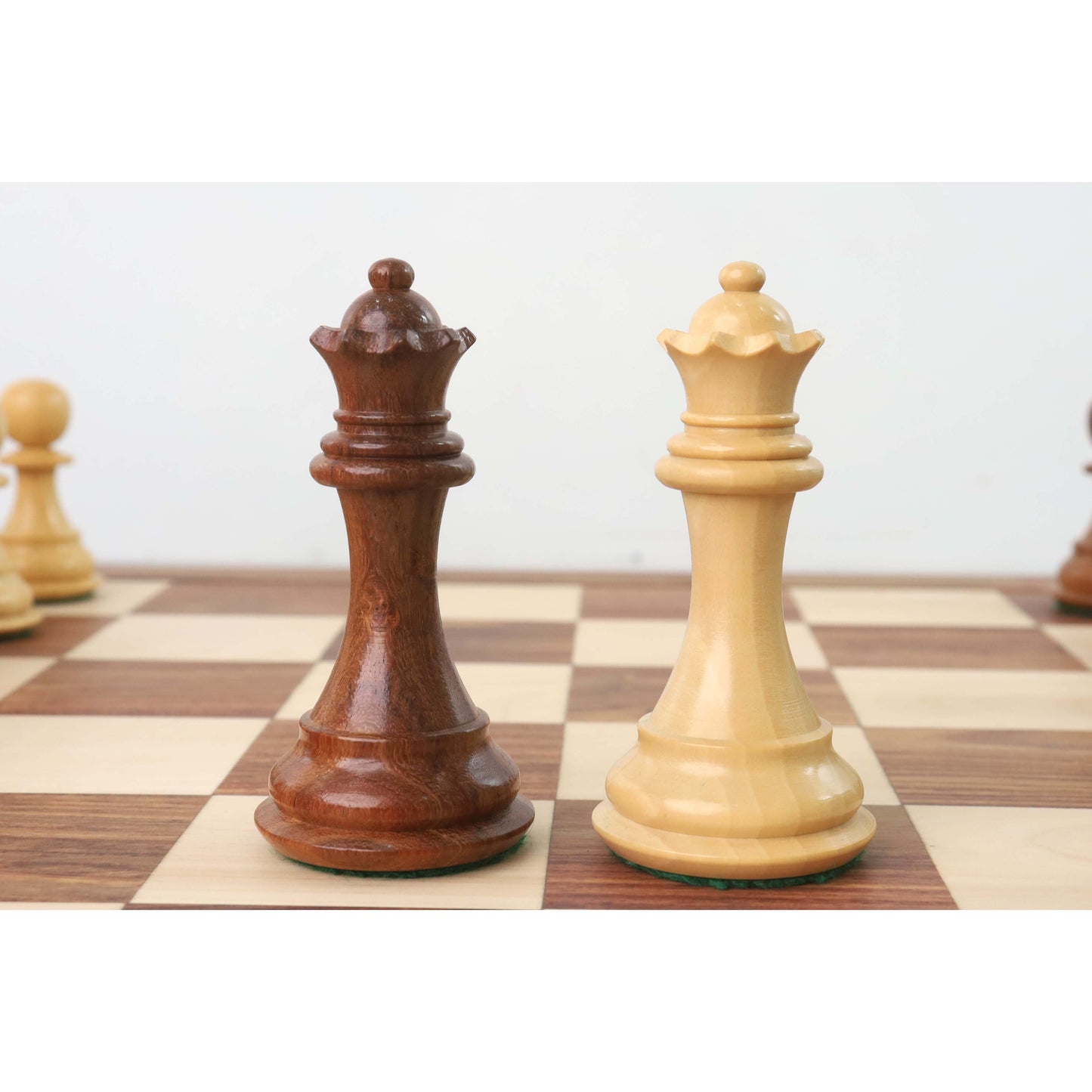 4.1" Pro Staunton Weighted Wooden Chess Set- Chess Pieces Only - Sheesham wood - 4 queens