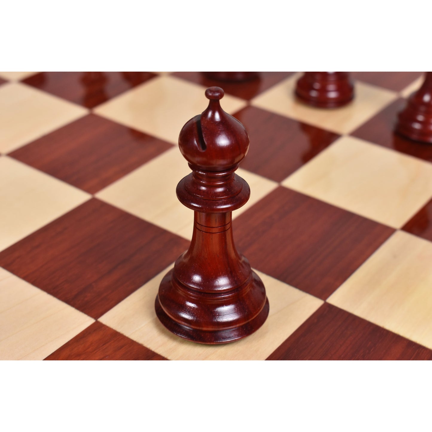 4.6" Prestige Luxury Staunton Chess Set- Chess Pieces Only - Bud Rosewood - Triple Weighted
