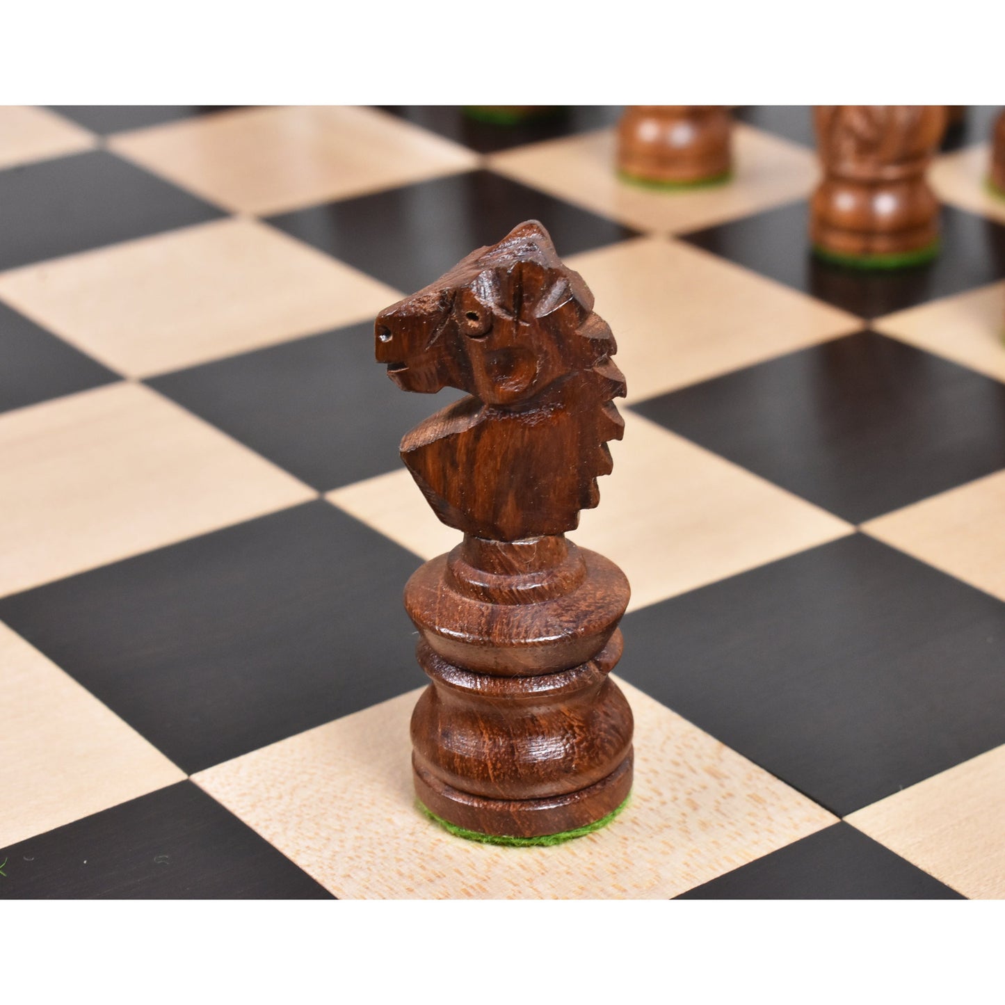 3.5" Crescent Mannequin Hand Carved Chess Set- Chess Pieces Only - Golden Rosewood
