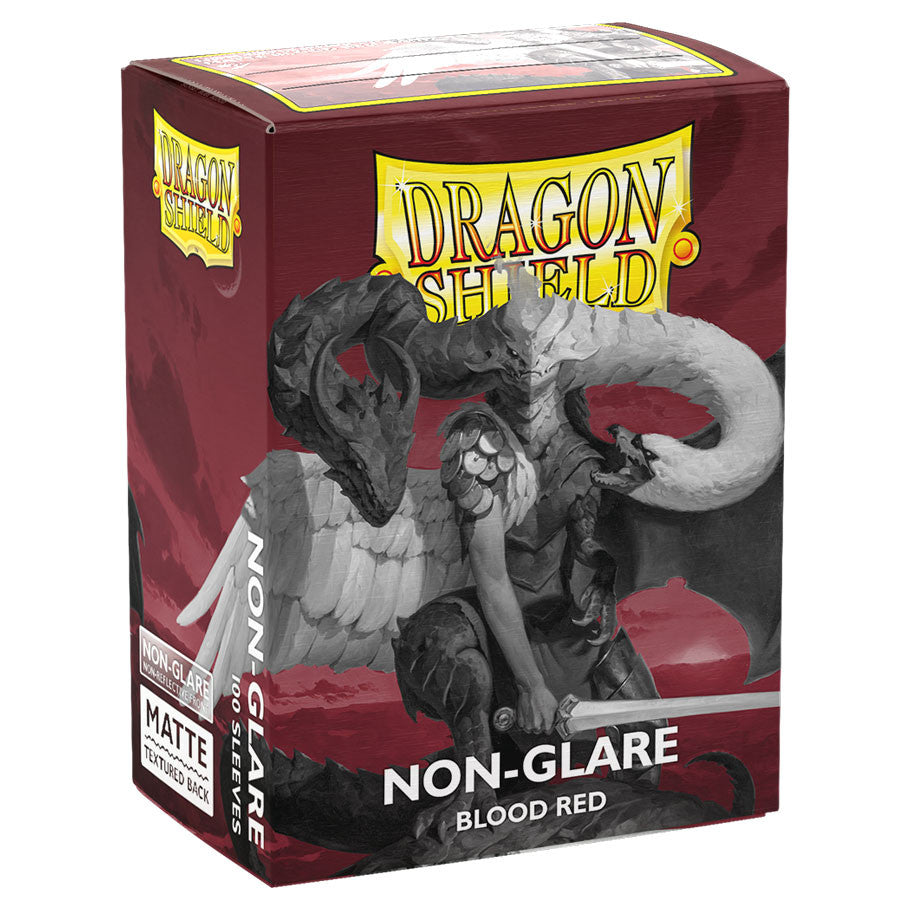 Dragon Shield Sleeves: Deck Protector Non-Glare: Matte Blood Red(100 Sleeves)