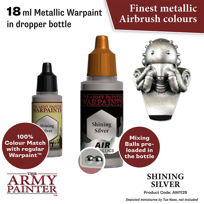 Army Painter: Warpaints Air Metallics - Shining Silver