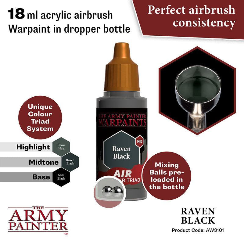 Army Painter Warpaints Air: Raven Black