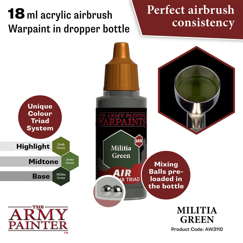 Army Painter Warpaints Air: Militia Green
