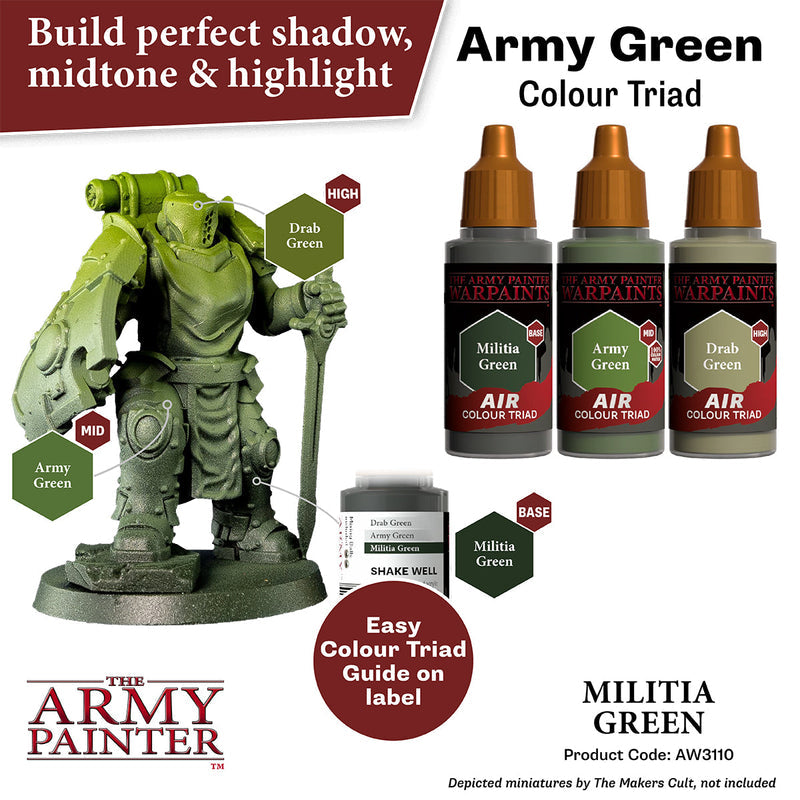 Army Painter Warpaints Air: Militia Green
