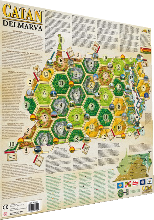 Catan: Geographies Scenario - Delaware Maryland Virginia (DelMarVa)
