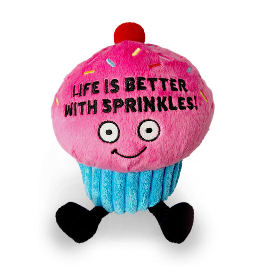 Plush Cupcake "Life is Better With Sprinkles"