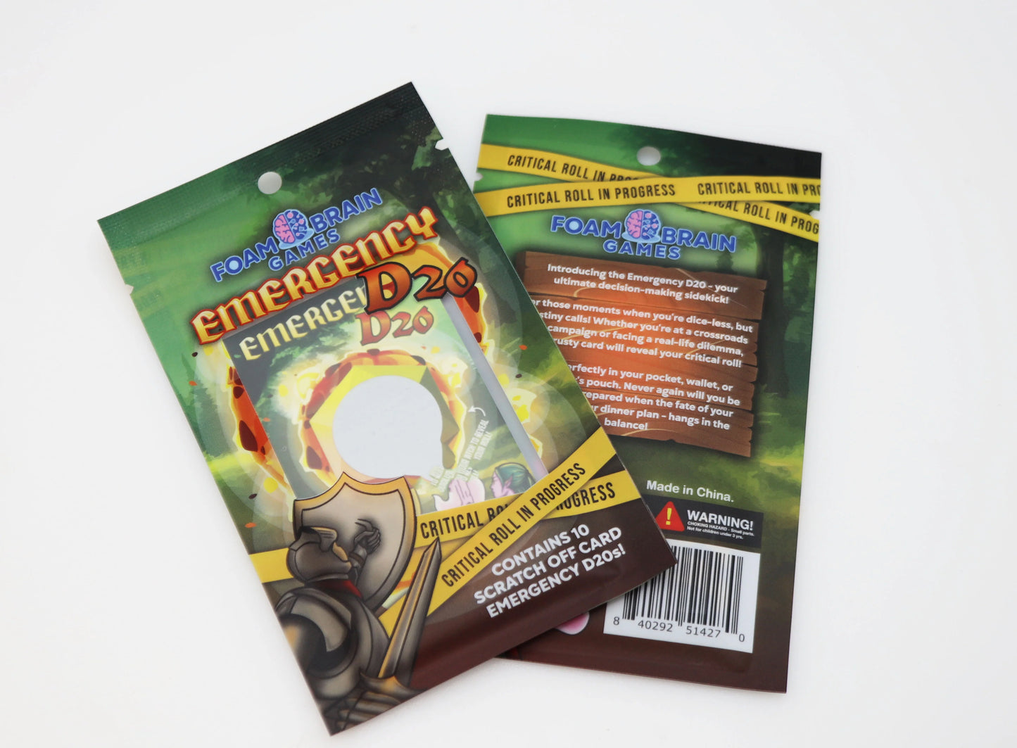 Emergency D20 Scratch Off Card (Includes 10 Cards)