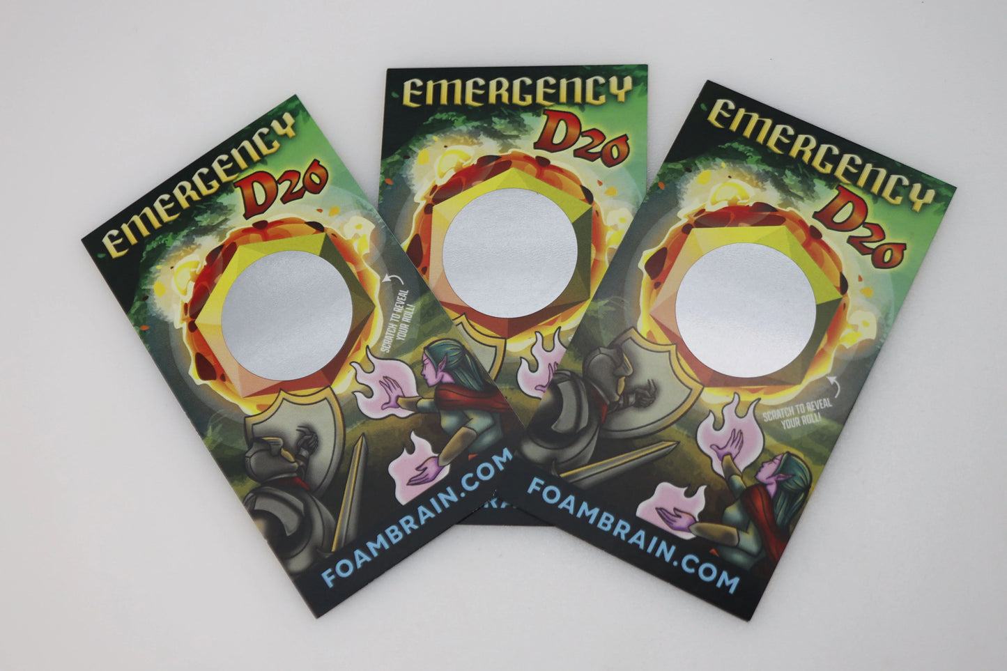 Emergency D20 Scratch Off Card (Includes 10 Cards)