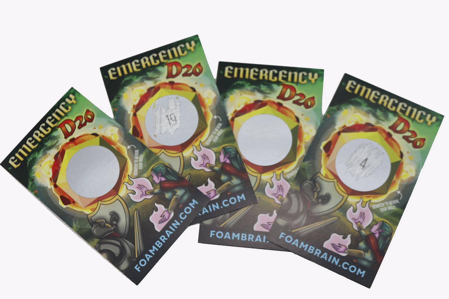 Emergency D20 Scratch Off Card (Includes 10 Cards)