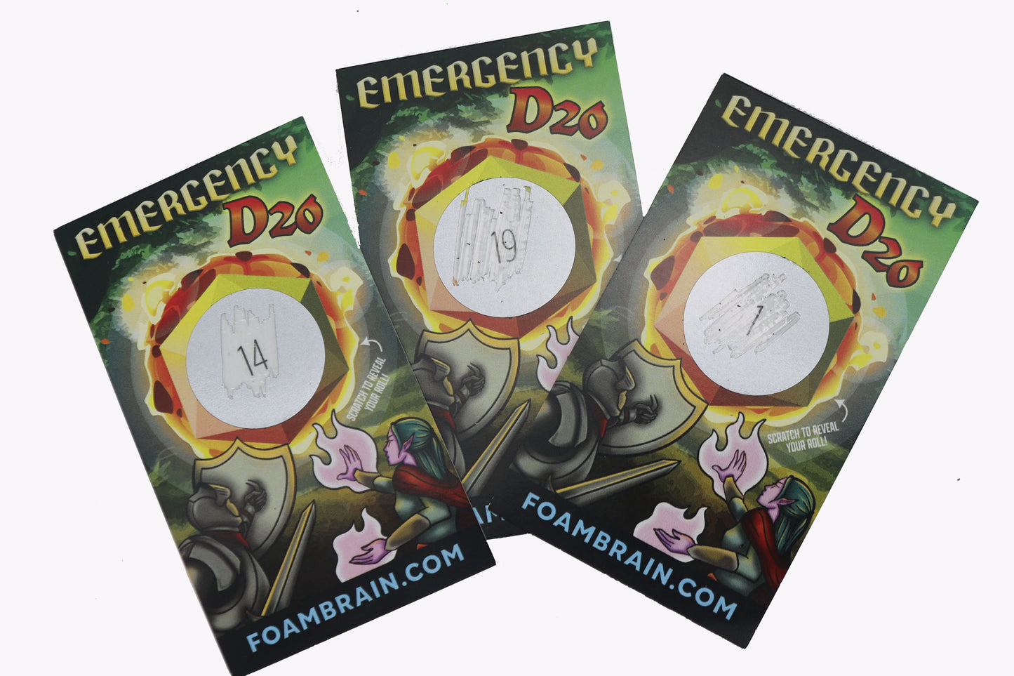 Emergency D20 Scratch Off Card (Includes 10 Cards)