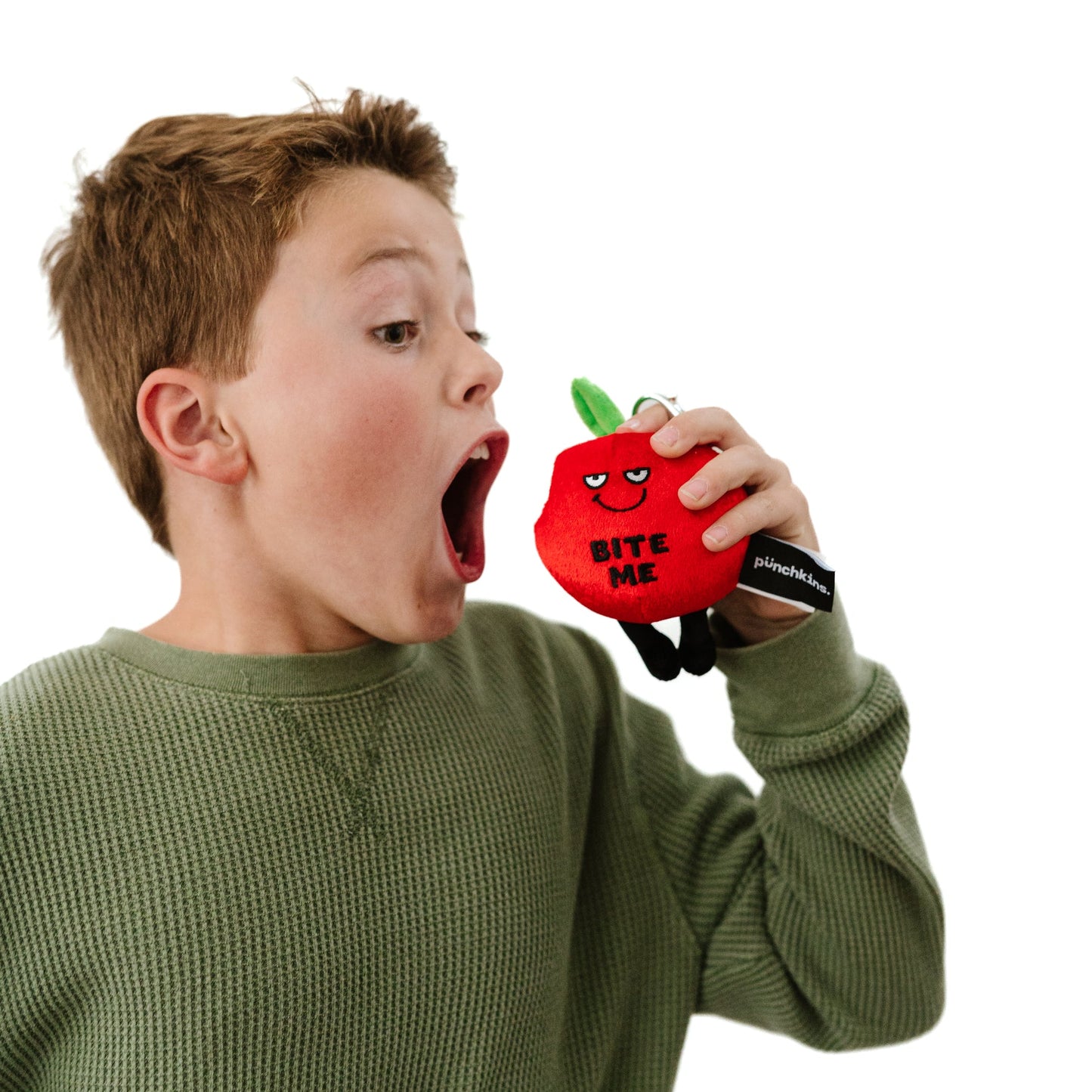 "Bite Me" Apple Plush Bag Charm
