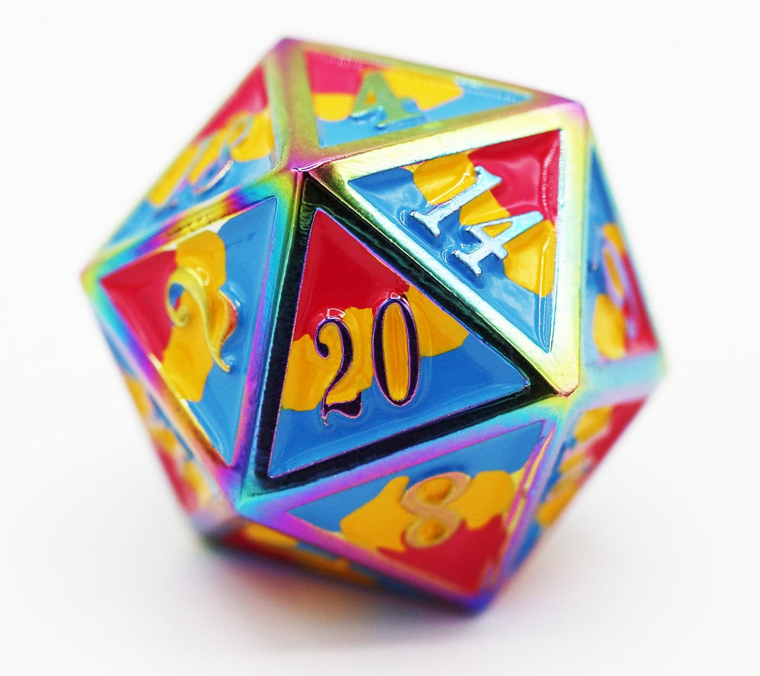 Pansexual Pride Flag - Metal RPG Dice Set