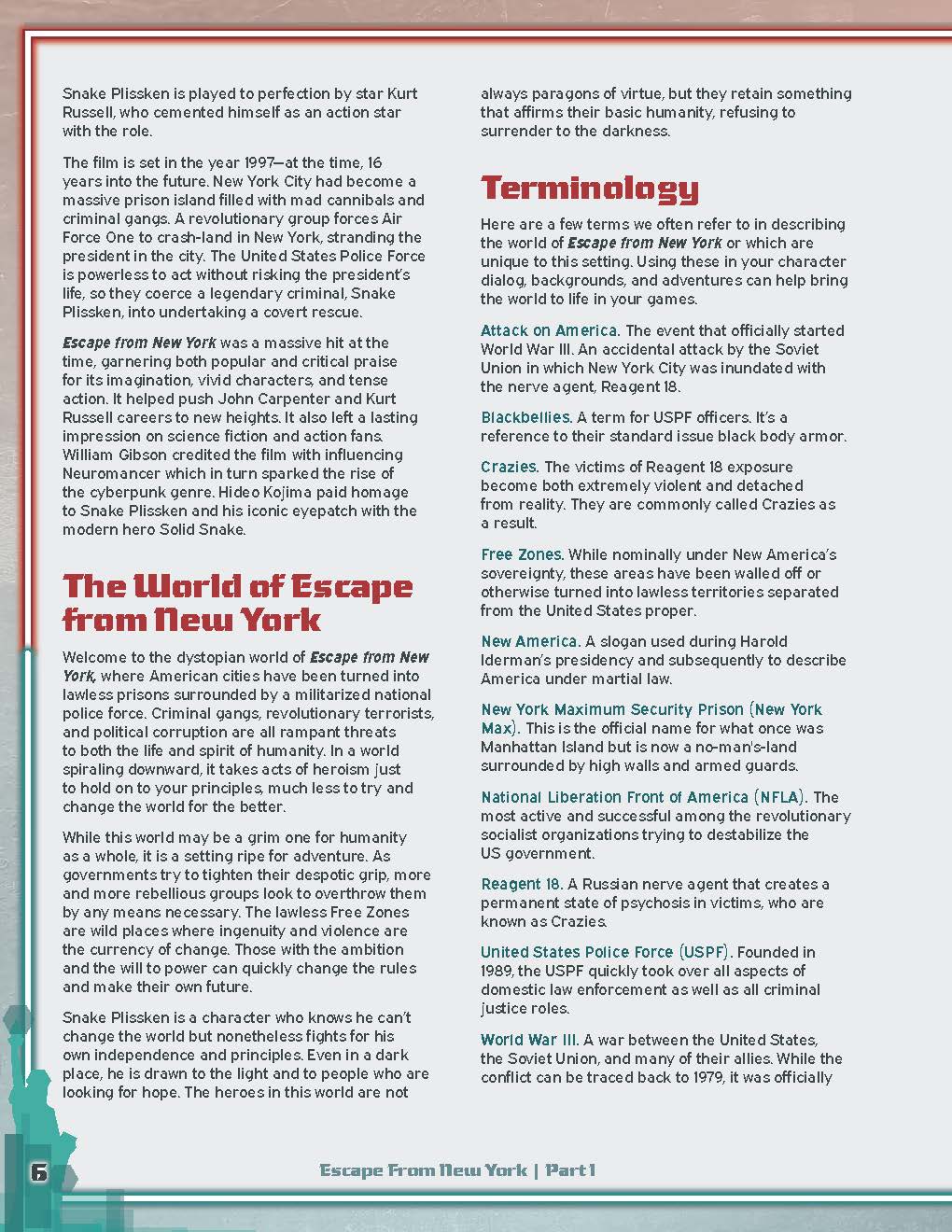 Escape From New York - Soft Cover (Compatible W/ Everyday Heroes System)